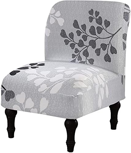 Eco-Ancheng Armless Chair Slipcover Removable Armless Accent Chairs Covers Washable Armless Slipper Chair Slipcover Printed Armless Chair Furniture Protector Covers for Living Dining Room Hotel