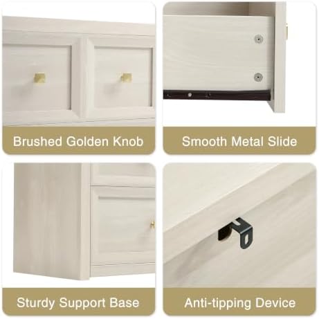 Dresser and Nightstand Sets 6 Piece for Bedroom Set Furniture