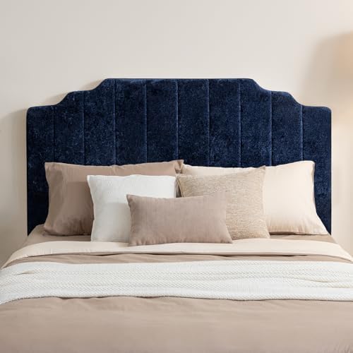 Queen Headboard, Blue Upholstered Headboard for Bed, No Assembly