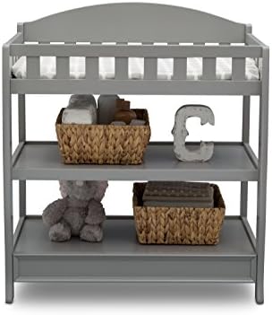 Delta Children Infant Changing Table with Pad, Grey