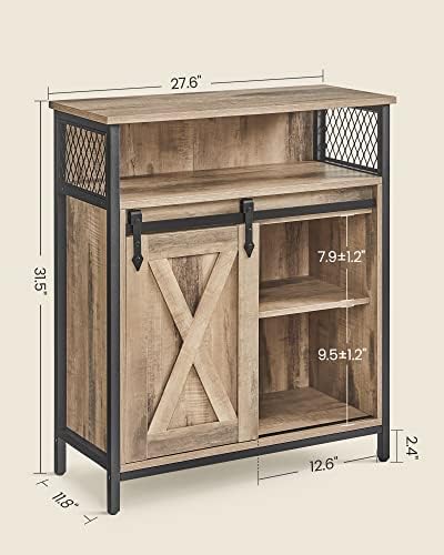 VASAGLE Buffet Cabinet, Coffee Bar with 1 Sliding Barn Door