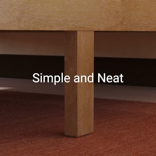 LIFEMENT Classic Wood Platform Bed Frame, Essential, Noise Free, Under Bed Storage, No Box Spring Needed, Easy Assembly (Natural, Queen (U.S. Standard))