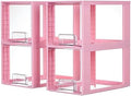 Vtopmart 4 Pack Large Stackable Storage Drawers, Pink