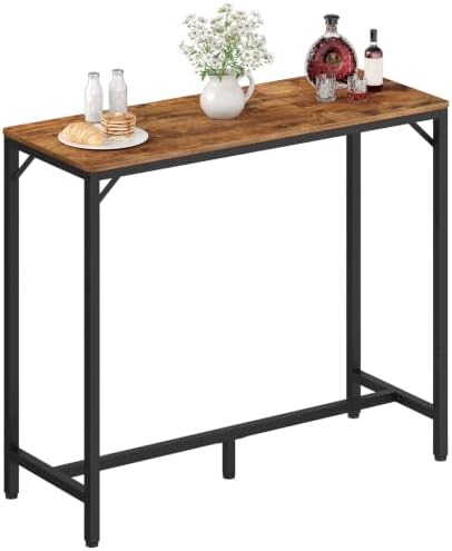 MAHANCRIS Bar Table, 35.4-Inch Counter Height Pub Table, Cocktail Table