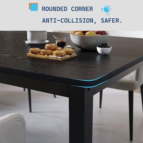 GarveeHome 78in Industrial Dining Table for 6-8 People, Long Kitchen Table