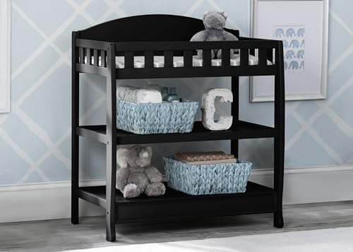 Delta Children Infant Changing Table with Pad, Ebony Black