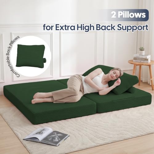 COMAX Convertible Futon Sofa Bed, 59" Folding Boneless Loveseat Small Couch