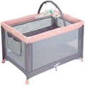 Pamo Babe Pack and Play with Bassinet, Pink Portable Playard for Baby