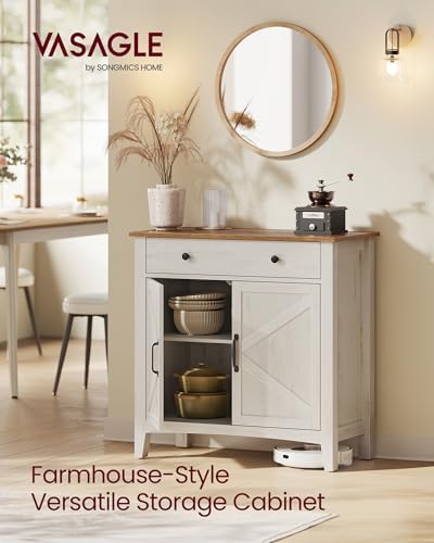 VASAGLE Buffet Cabinet, Coffee Bar with a Drawer, Adjustable Shelf