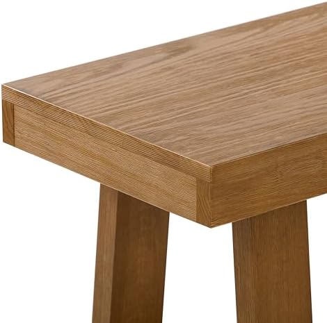 Plank+Beam Classic Dining Bench, 60 Inch, Pecan Wirebrush