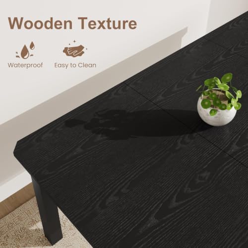 Garvee 70.8″ Dining Table for 6-8 People for Dining Room, Black(Only Table)