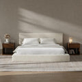 RECCI AirFrame California King Upholstered Bed Frame with Padded Headboard