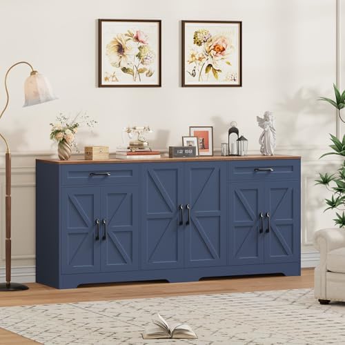 BOTLOG 71” Large Sideboard Buffet Cabinet with Storage