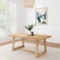 Plank+Beam Classic 72 Inch Dining Table, Rectangular, Blonde Wirebrush