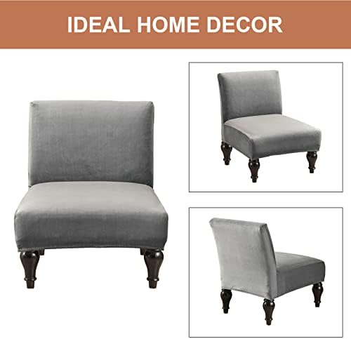 Eco-Ancheng Armless Chair Slipcover - Removable, Washable, Printed Covers for Living & Dining Room