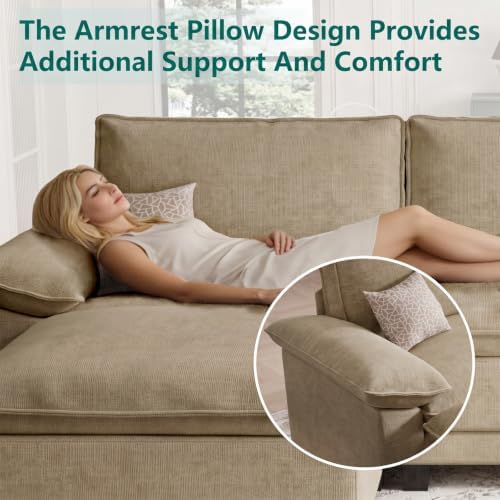 140" Modular Sectional Couch, U Shaped Cloud Sofa for Living Room