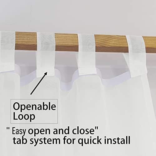 Linentalks Sheer Canopy Bed Curtains for King, Queen, Full and Twin Bed, 4 Corner Bed Canopies & Drapes, Four Poster Bed Canopy Curtains Beds, Sheer Curtains for Canopy Bed Drapes, Ivory