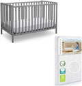 Delta Children Heartland 4-in-1 Convertible Baby Crib & Mattress, Grey