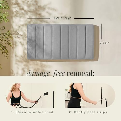 Hearth & Harbor Wall Mounted Twin Headboard Only, Bed Headboard Twin Size