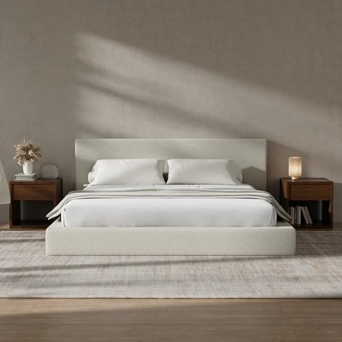 RECCI AirFrame King Size Upholstered Bed Frame with Plush Padded Headboard