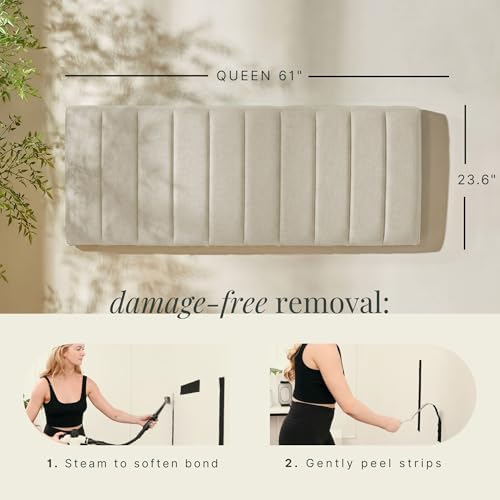 Hearth & Harbor Wall Mounted Queen Headboard Only, Bed Headboard Queen Size