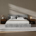 RECCI AirFrame King Size Upholstered Bed Frame with Plush Padded Headboard