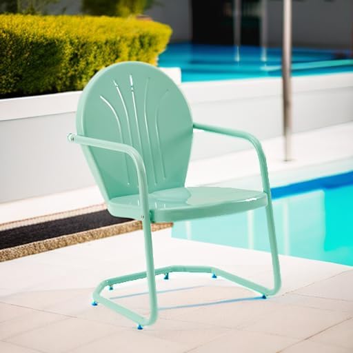 Crosley Furniture Griffith Retro Metal Outdoor Chair