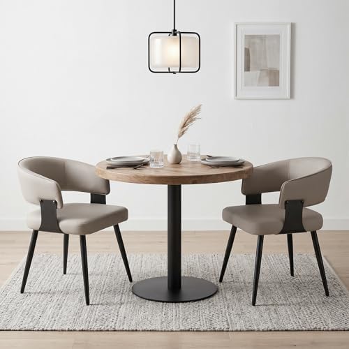 Dining Chairs Set of 2, Modern Faux Leather Kitchen Chairs