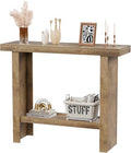 LIFECHOVY Farmhouse Wood Entryway Table Narrow Console Tables with Storage