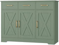 HOSTACK Kitchen Buffet Cabinet with Storage, Sideboard Coffee Bar, Green