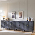 IFGET 123.5" W Modern Arch Sideboard Buffet Cabinet with Storage, Dark Grey