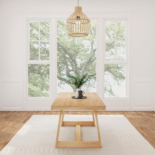 Plank+Beam Classic 72 Inch Dining Table, Rectangular, Blonde Wirebrush
