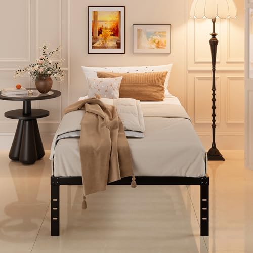 Maenizi Heavy Duty Twin Bed Frame 14 Inch Metal Support Up to 2500 lbs