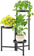 iDavosic.ly Plant Stand Indoor Outdoor, 3 Tier Metal Corner Shelf, Black