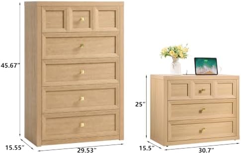 Dresser and Nightstand Sets 2 Piece for Bedroom Set Furniture