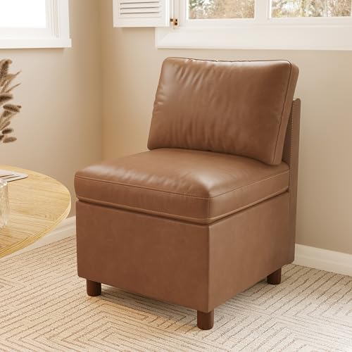 SITJOY Breakfast Nook Bench with Storage, Brown, 1 Seat