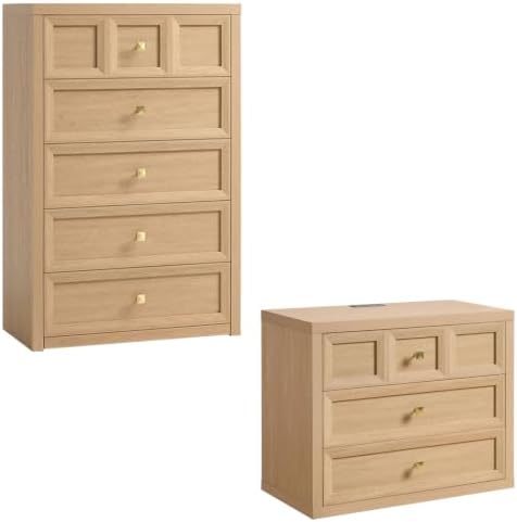 Dresser and Nightstand Sets 2 Piece for Bedroom Set Furniture