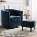 360° Swivel Accent Chair with Storage Ottoman