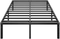 HLIPHA Metal Platform Bed Frame 16 Inch Tall,No Box Spring Needed,King Size Bed with Heavy Duty Strong Support Slats,Easy to Assemble,Black