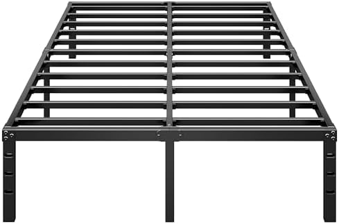 HLIPHA Metal Platform Bed Frame 14 Inch Tall,No Box Spring Needed,Full Size Bed with Heavy Duty Strong Support Slats,Easy to Assemble,Black
