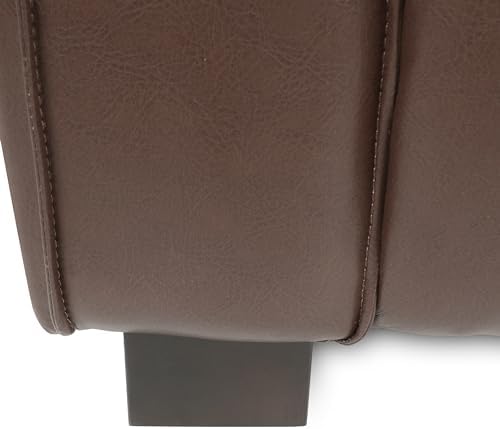 Christopher Knight Home Goyette Contemporary Faux Leather Club Chair, Dark Brown and Dark Walnut