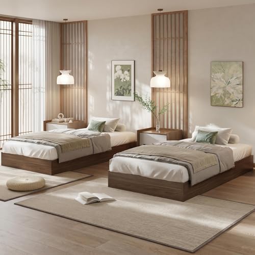 GarveeHome Wood Platform Bed Frame, Twin Bed Frame Without Headboard