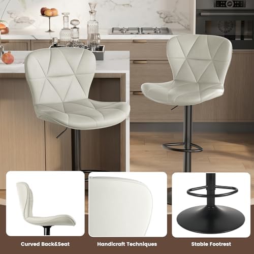 Miereirl 3-Piece Counter Height Bar Table Set, 55 Inch Oak Pub Dining Table & 2 Black Swivel Adjustable Bar Stools, PU Leather Counter Chairs with Backrest for Kitchen Island Dining Room