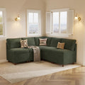 SITJOY Breakfast Nook Bench with Storage, Green, 5 Seat (1 Corner)