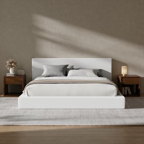 RECCI AirFrame King Size Upholstered Bed Frame with Plush Padded Headboard