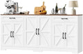 BOTLOG 71” Large Kitchen Buffet Cabinet with Adjustable Shelves