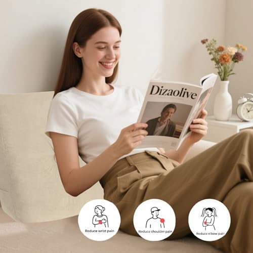 Headboard Pillow Twin, Triangular Bed Wedge Backrest Reading Pillow Cushion for Dorm Sofa Day Bed