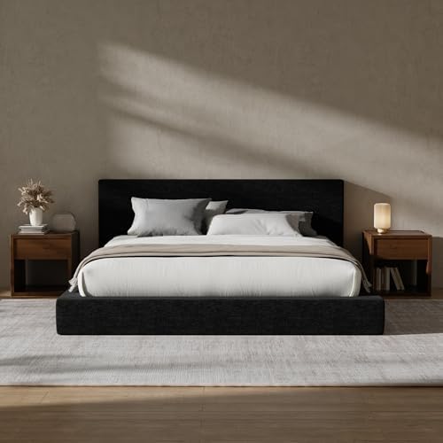 RECCI AirFrame King Size Upholstered Bed Frame with Plush Padded Headboard