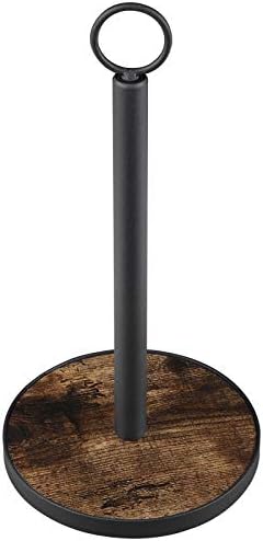 OROPY Paper Towel Holder Countertop, Heavy Duty Wood Base, Farmhouse Style