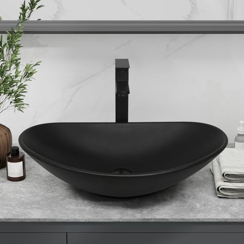 32 Inches White Bathroom Vanity with Marble Texture Top and 4 Drawers, Modern Standing Pedestal Cabinet with Black Boat Ceramic Sink